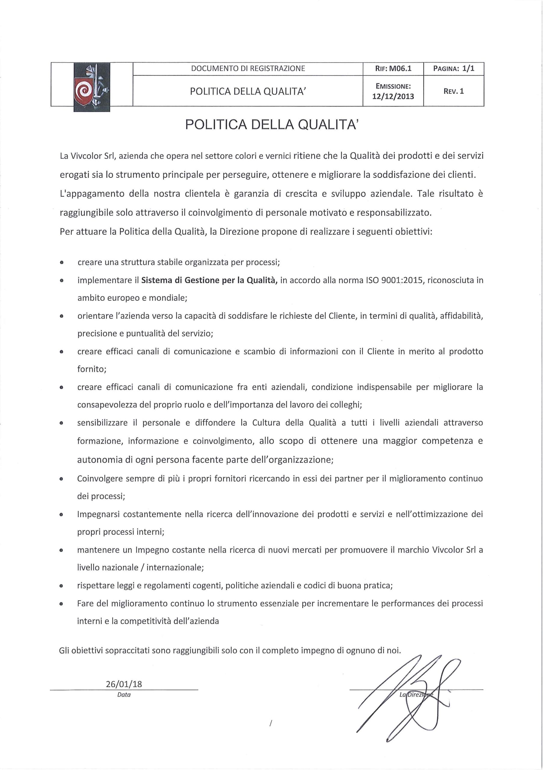 M 06.1 Politica per la qualità 26.01.18 rev.1 scaled